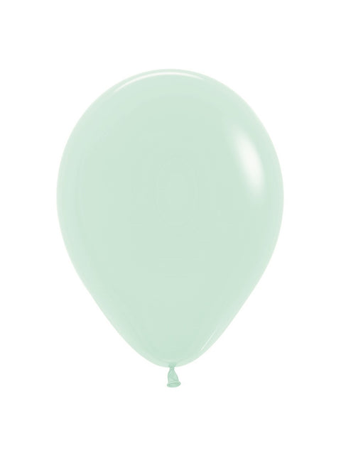Ballons Pastell Mattgrün 23cm 50Stk