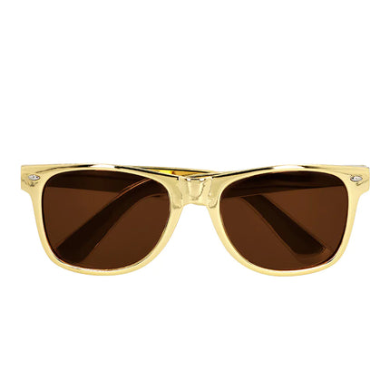 Goldene Wayfarer Brille