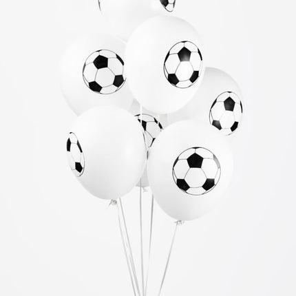 Weiße Fußball Ballons 30,5cm 8Stk.