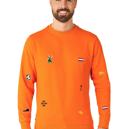 Orange Holland Hup Pullover Männer <tc>OppoSuits</tc>