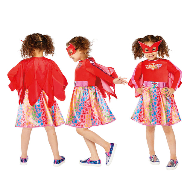 Kinderkostüm Owlette Regenbogen Kleid 6/8 Jahre