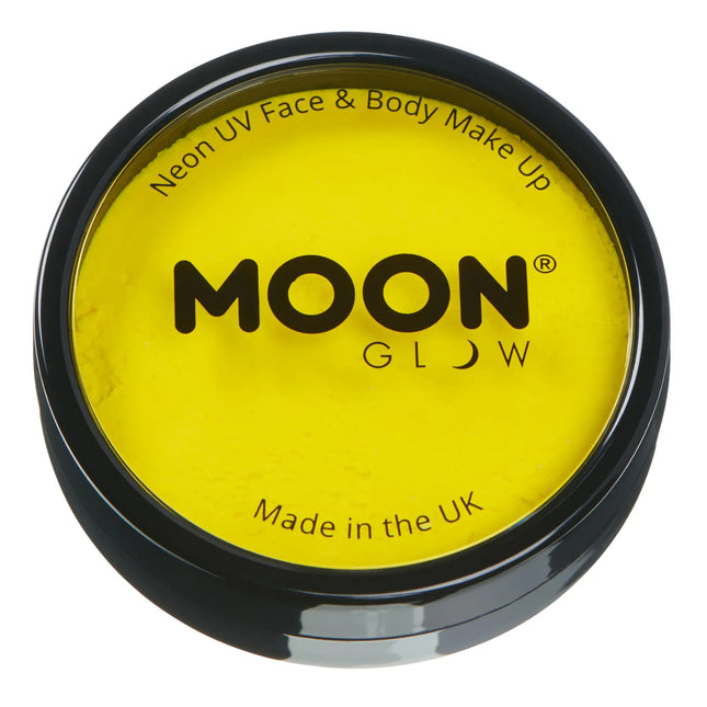 Moon Glow Neon UV Pro Face Paint Intensives Gelb 36g