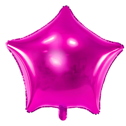 Heliumballon Star Fuchsia Leer 48cm