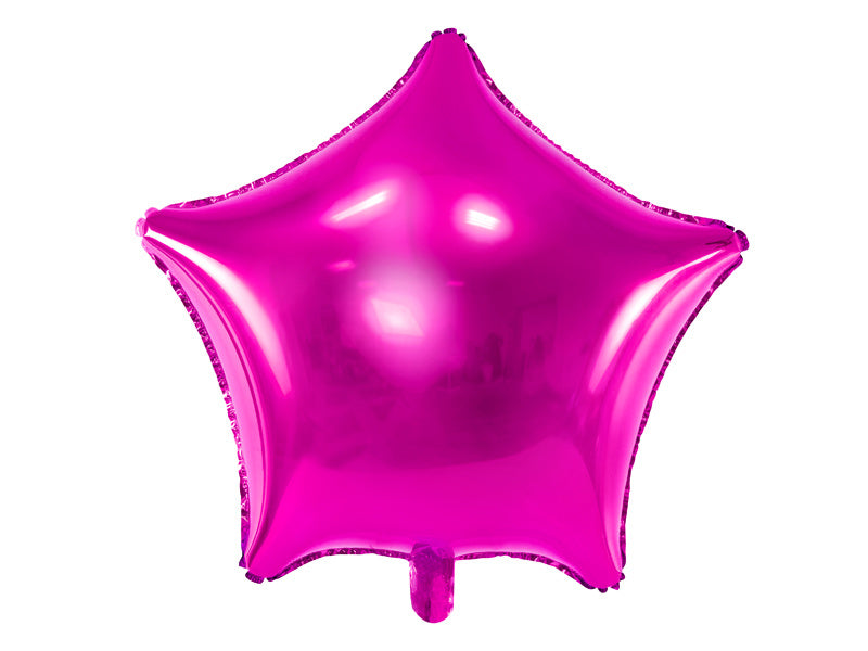 Heliumballon Star Fuchsia Leer 48cm