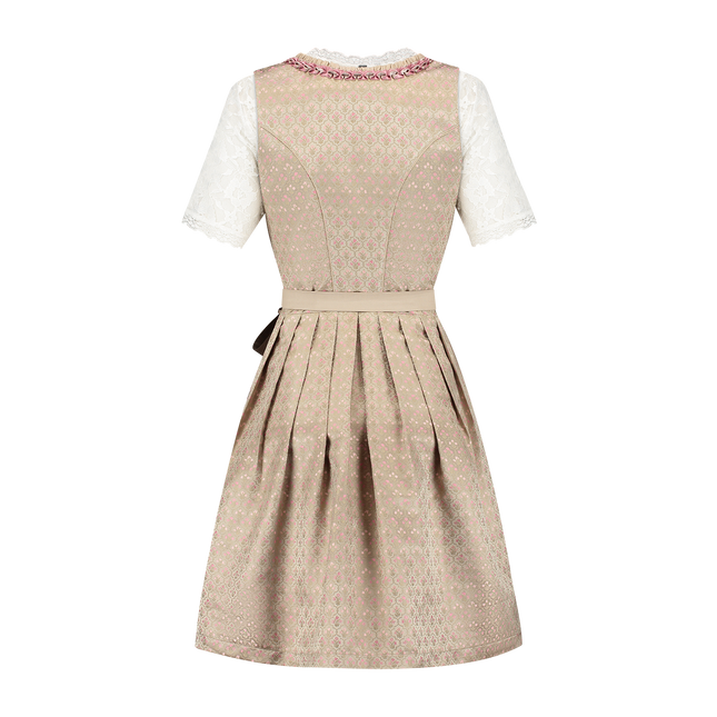 Gold Rosa Dirndl Kleid Oktoberfest Damen 2 Stück