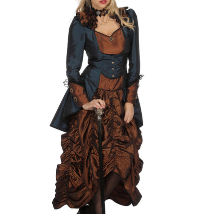 Steampunk Kleid Blau