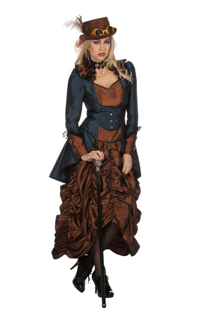 Steampunk Kleid Blau