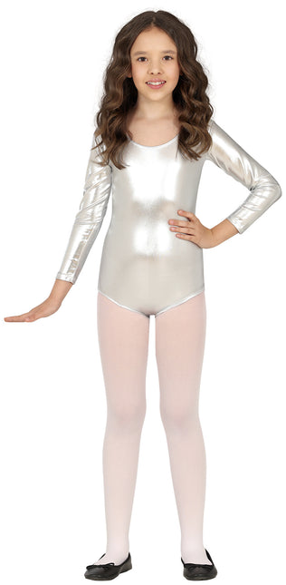 Trikot für Mädchen Silber Metallic