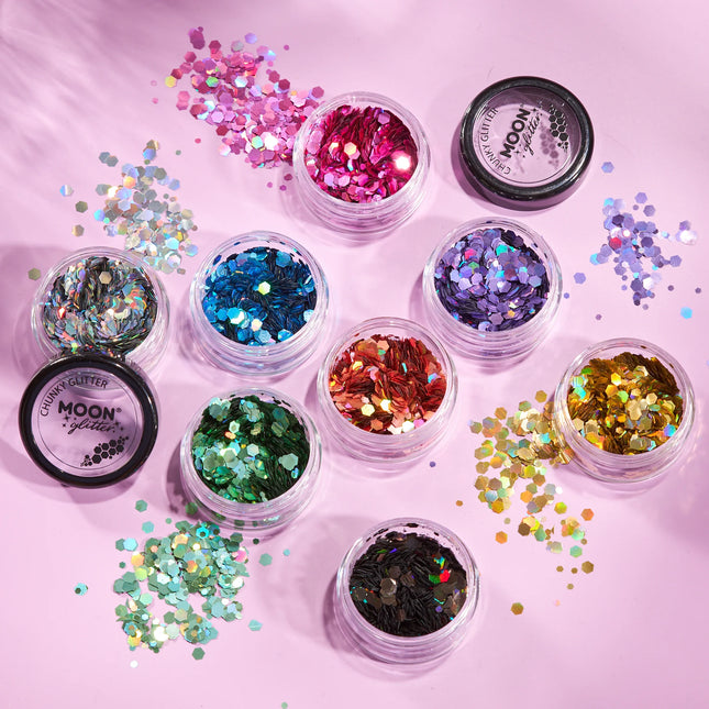 Moon Glitter Holographic Chunky Glitter Lila 3g