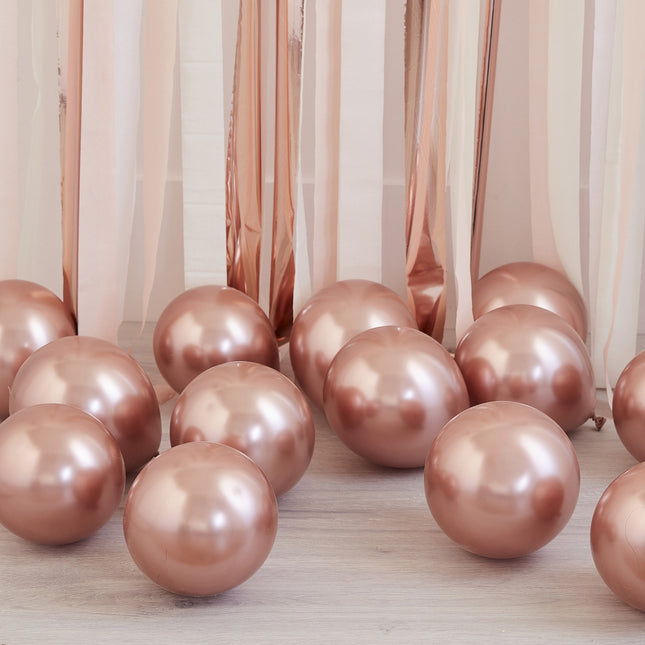 Rose Gold Ballons Chrom 13cm 40Stück