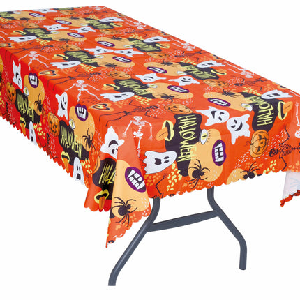 Orange Halloween Tischdecke Gespenster 1.77m