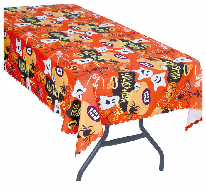 Orange Halloween Tischdecke Gespenster 1.77m