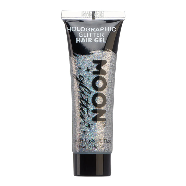 Moon Glitter Holographisches Glitzer Haargel Silber 20ml