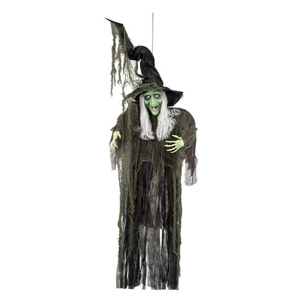 Halloween Puppe Hexe Grün 1,9m