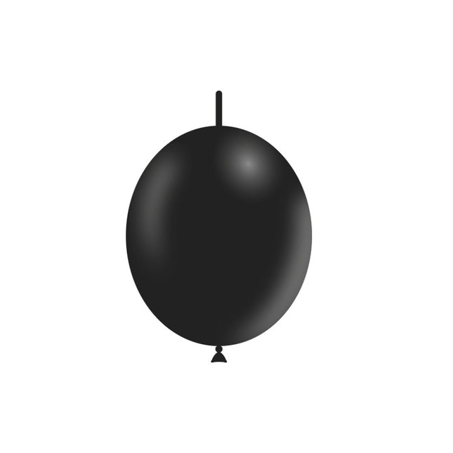 Schwarze Knopfballons 30cm 50Stück