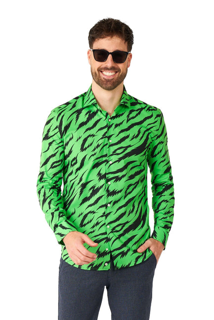 Tiger Green Shirt Männer OppoSuits