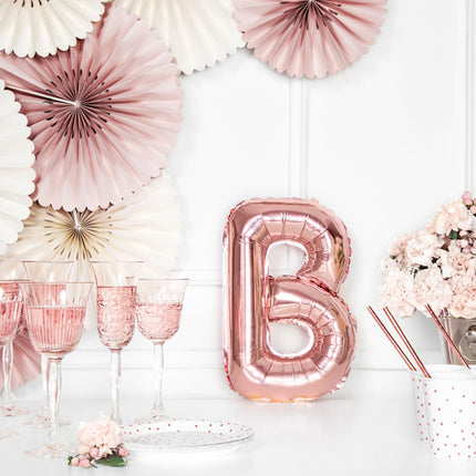 Folienballon Buchstabe B Rose Gold Leer 35cm