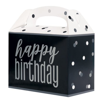 Glückwunsch zum Geburtstag Leckereien Boxen Schwarz 6pcs