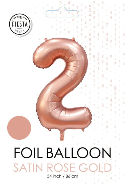 Rose Gold Figur Ballon 2 Jahre Glanz 86cm