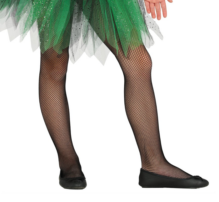 Halloween Netzstrumpfhose Schwarz Kind