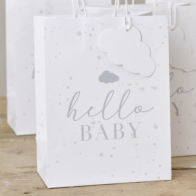 Partytüten Hello Baby 15cm 5Stück