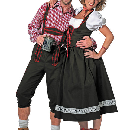 Lederhosen Schwarz Rot Männer