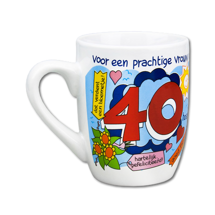 Becher 40 Jahre Frau 12cm