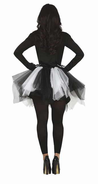 Skelett Halloween Kleid Damen Schwarz