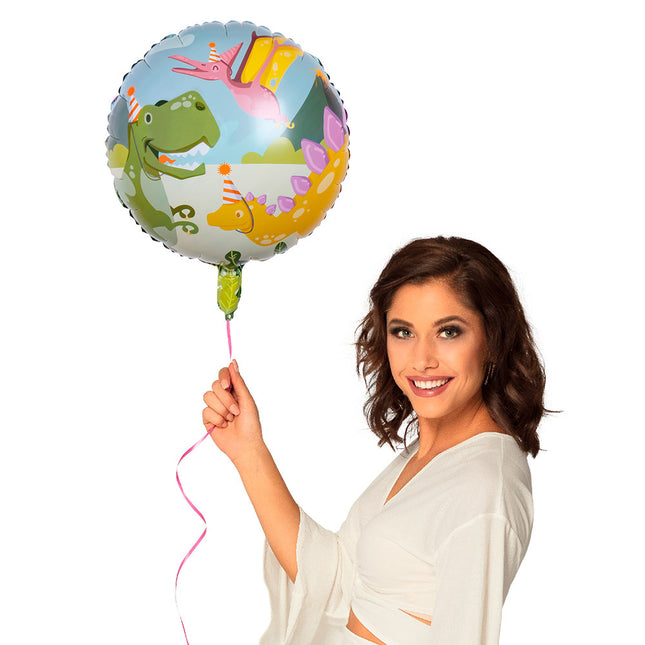 Dino Helium Ballon 45cm leer