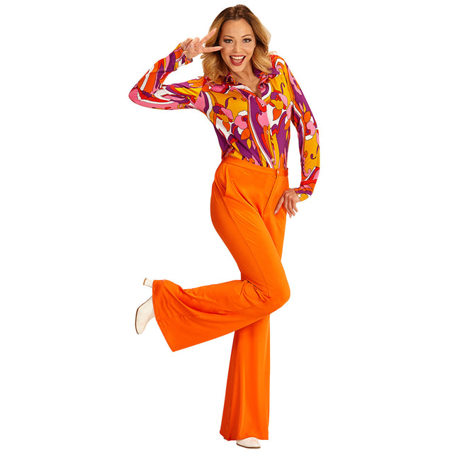 Disco 70S Hose Orange Damen