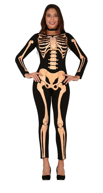 Skelett Halloween Kostüm Damen Jumpsuit