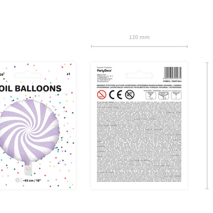 Heliumballon Lilac Swirl 45cm leer