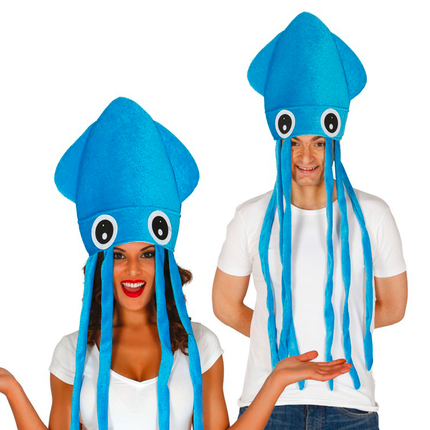 Blauer Oktopus Hut