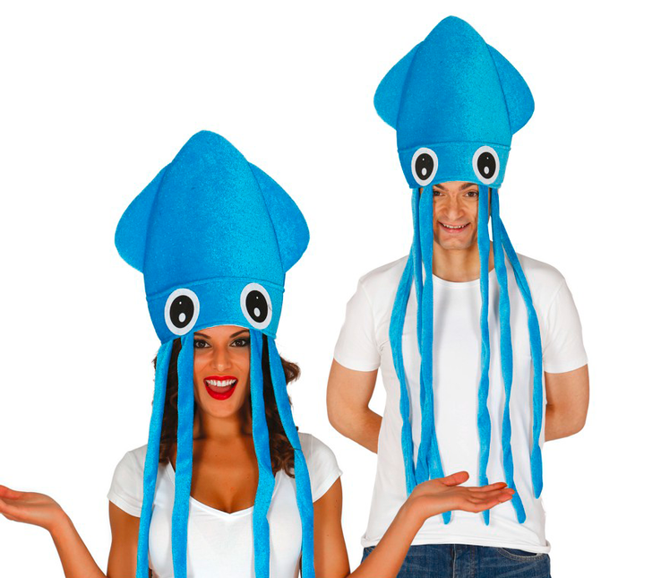 Blauer Oktopus Hut