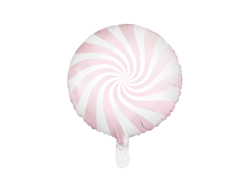 Heliumballon Light Pink Swirl 45cm Leer