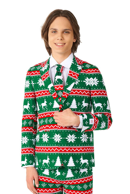 Festlicher grüner Anzug Junge Teen OppoSuits