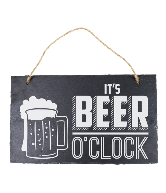 Schieferteller Beer O'Clock 25cm