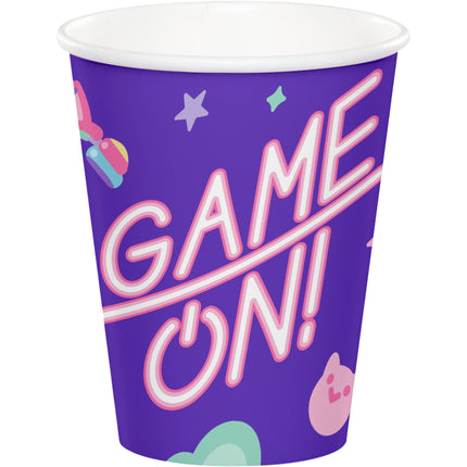 Gaming Party Cups Game On! 256ml 8Stück