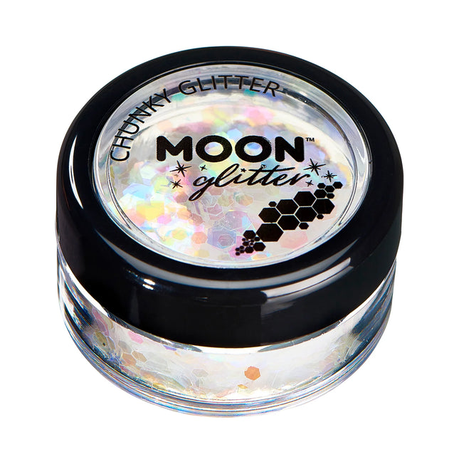 Moon Glitter Iridescent Chunky Glitter Weiß 3g