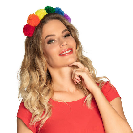 Tiara Regenbogen Bommel