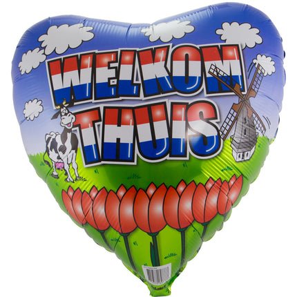 Willkommen Zuhause Ballon 45cm leer