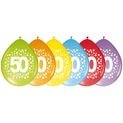 Ballons 50 Jahre Dots 30cm 8Stück