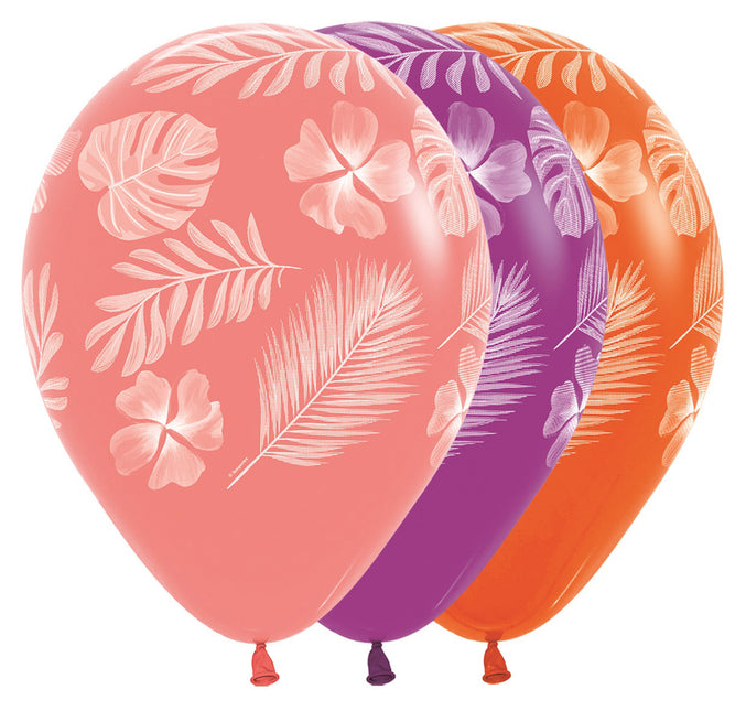 Ballons Tropical Paradise Mix 30cm 25Stk