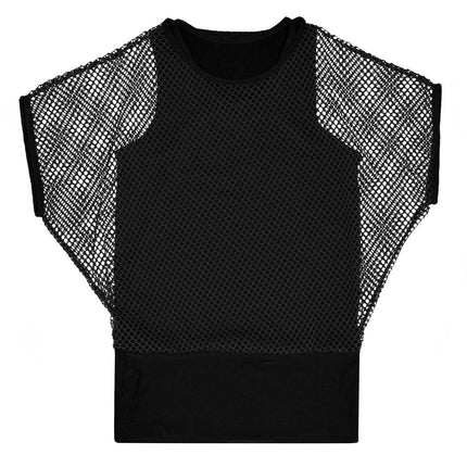 Fishnet Shirt Schwarz Damen M/L