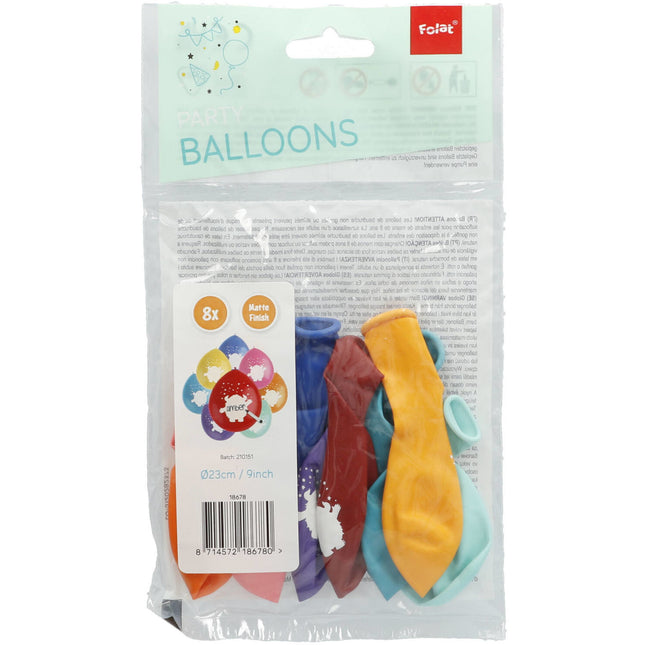 Ballons bunt beschreibbar 23cm 8Stk