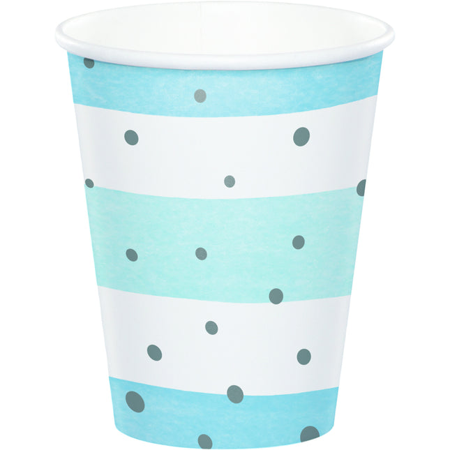 Blaue Becher Dots 256ml 8Stück