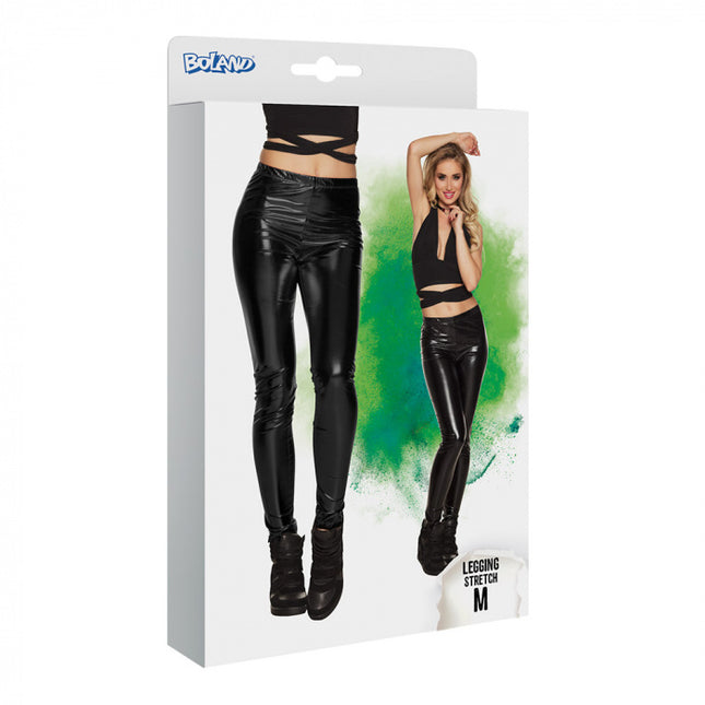 Schwarze Legging Metallic