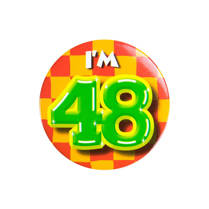 Ich bin 48 Button 48 Jahre 5.5cm