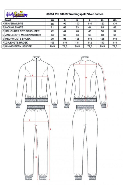 Trainingsanzug Silber Damen