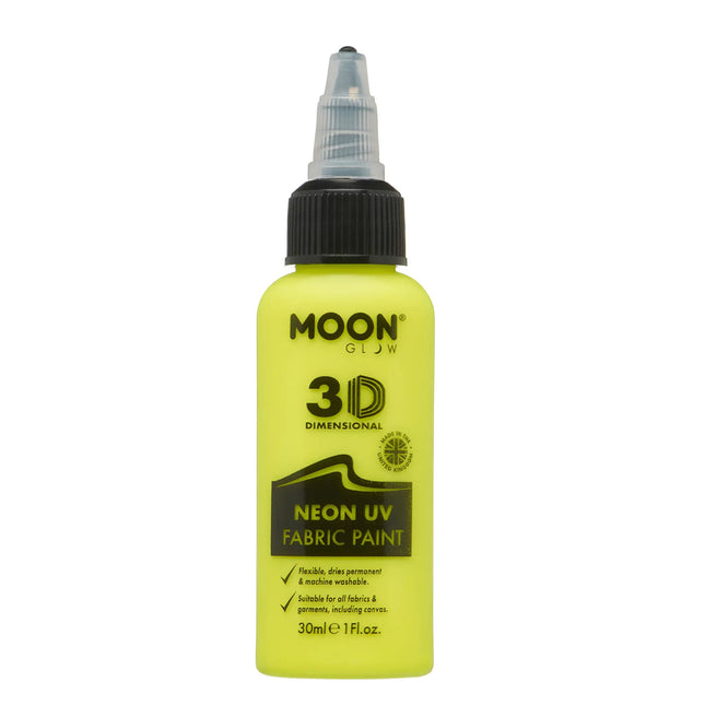 Moon Glow Neon UV-Gewebefarbe 30ml Intensives Gelb 30ml